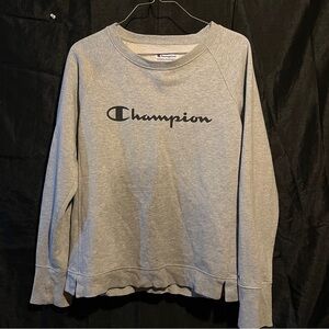 Champion Women's Heather Gray Crew Neck Sweater